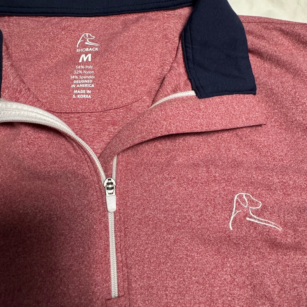 Women's Heather Red Rhoback Quarter-Zip Top - Picture 2 of 3